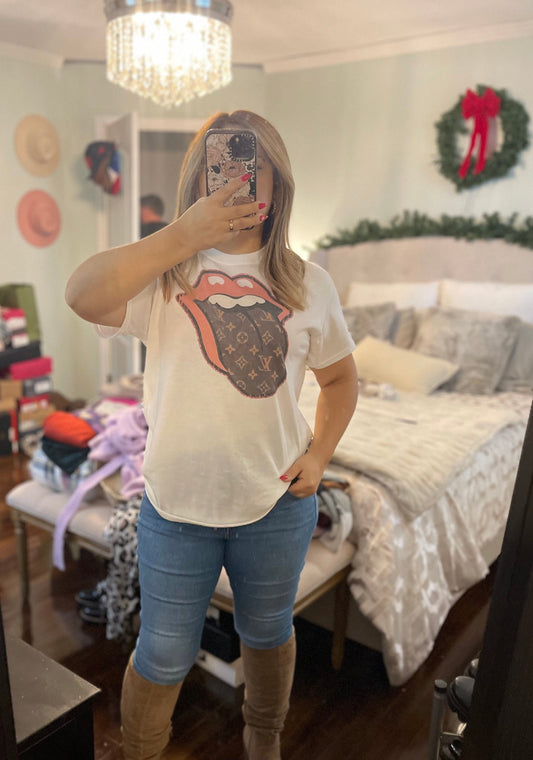 Iconic Tongue Out Graphic Tee