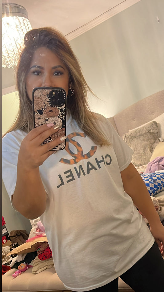 Leopard Double C Graphic Tee