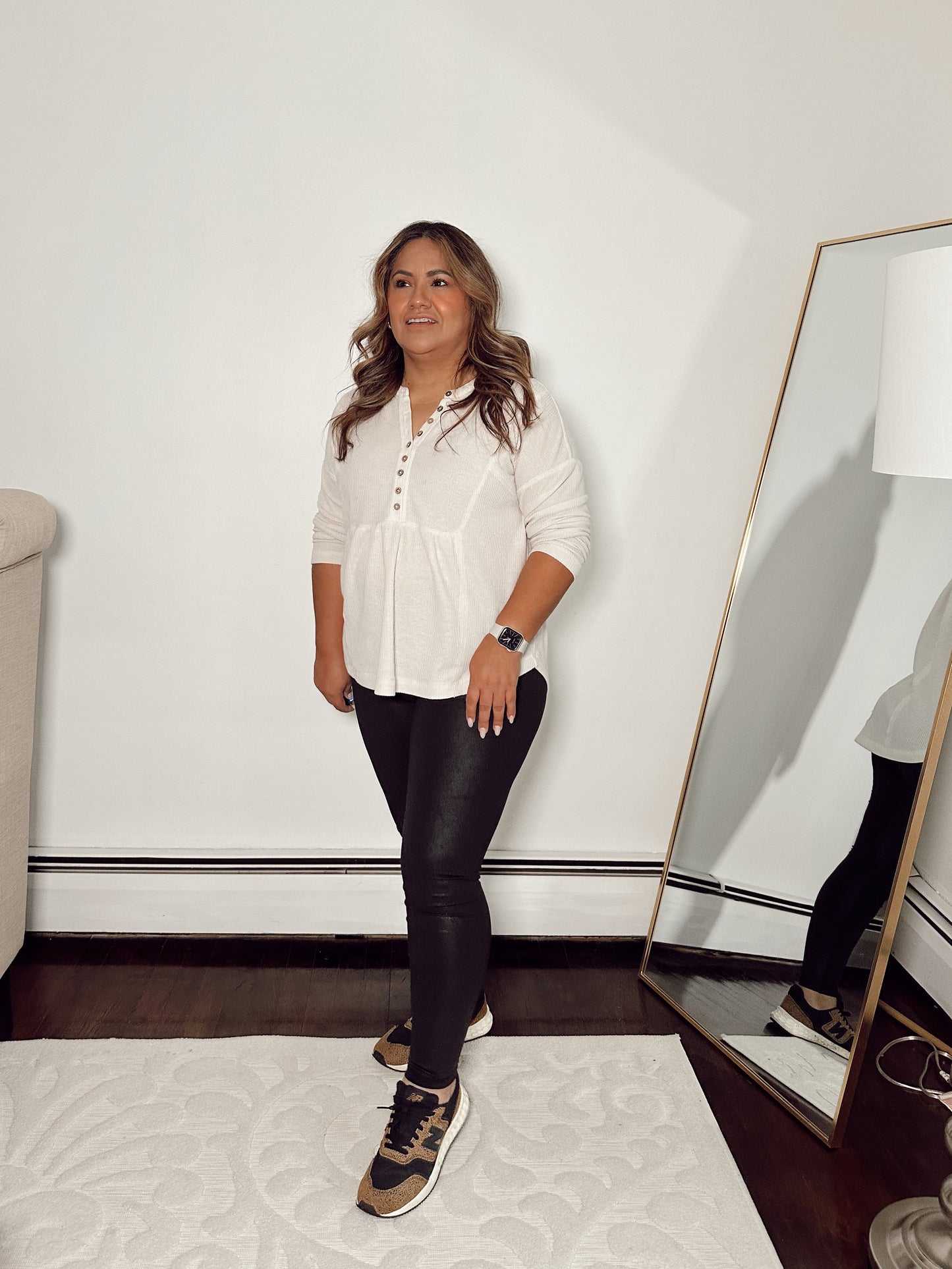 Making Impressions Black Faux Leather Leggings