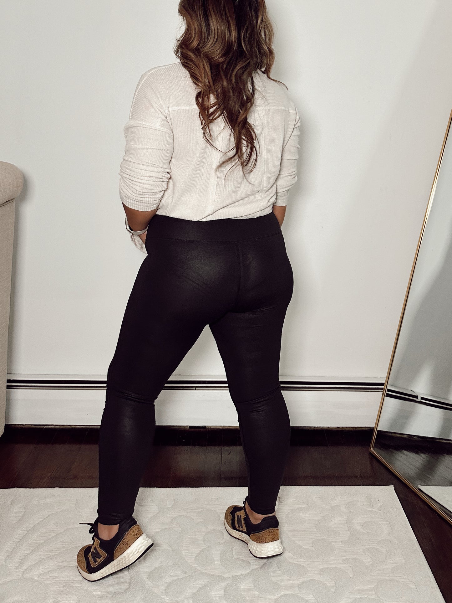 Making Impressions Black Faux Leather Leggings