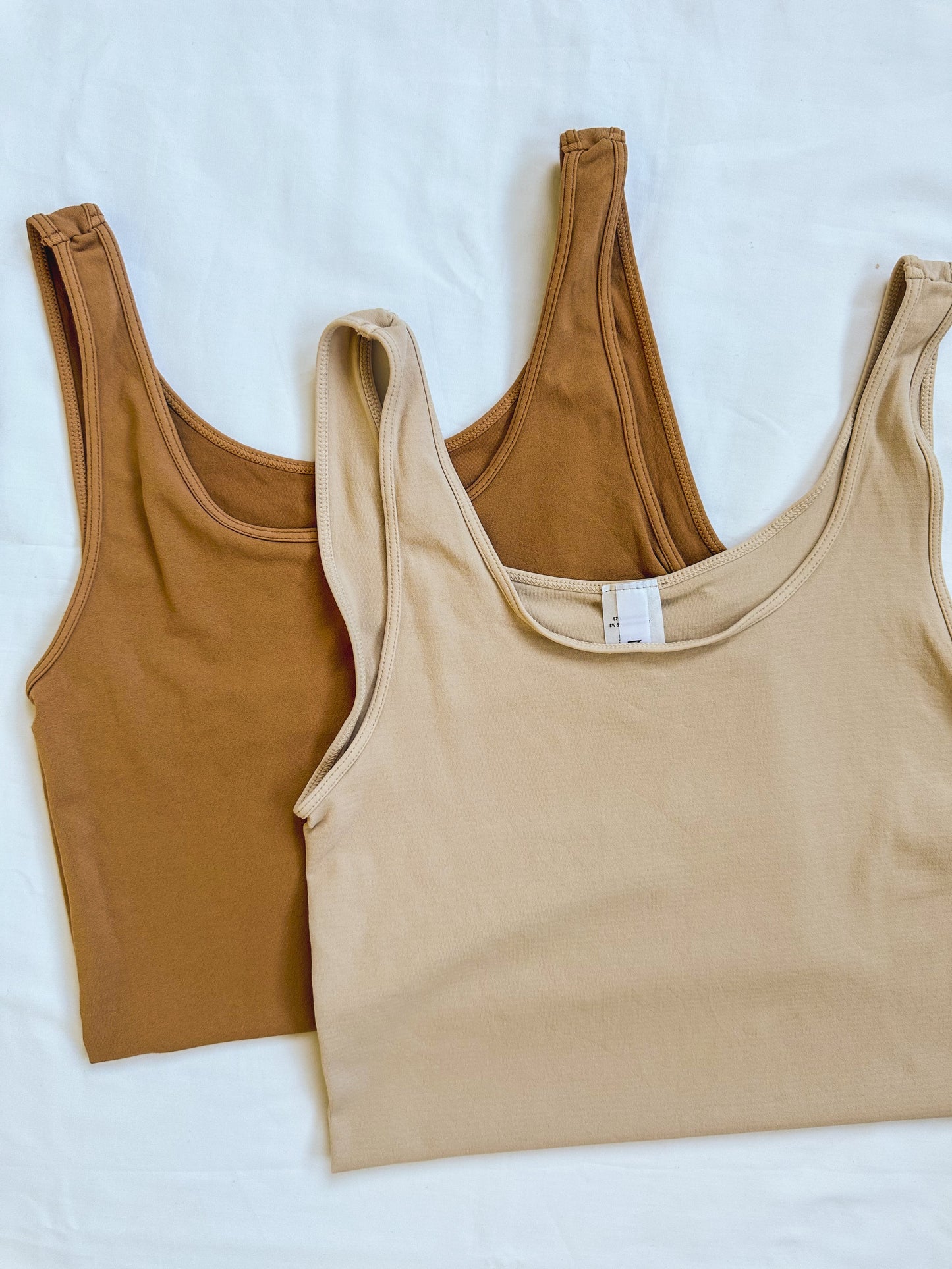 Nora Seamless Tank Top - Tan
