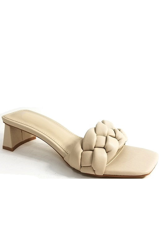 Sarah Single Braided Square Toe Sandal