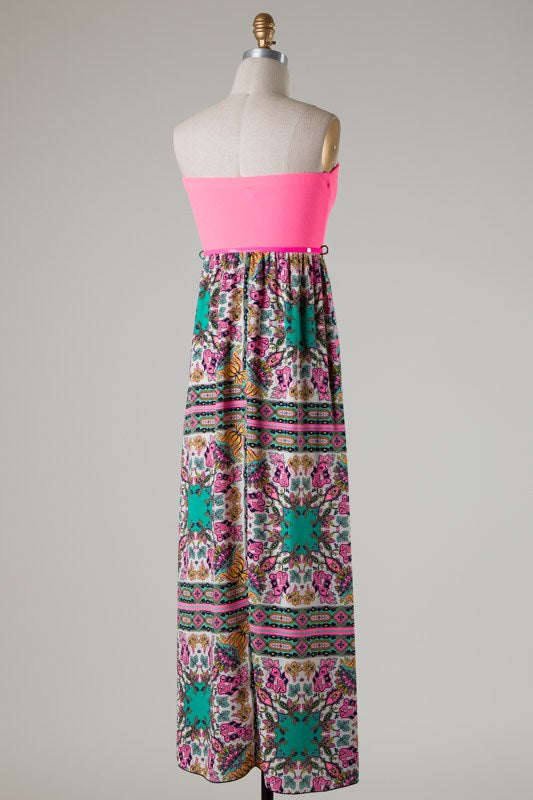 Neon Sweetheart Maxi Dress
