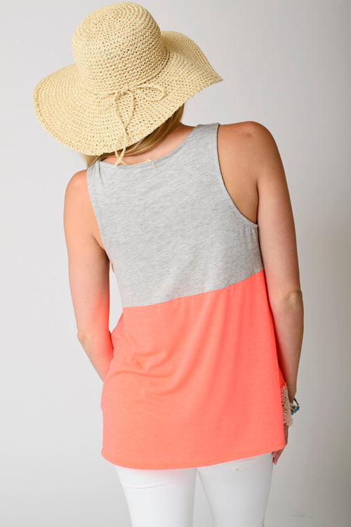 Peachy Keen Colorblock Top