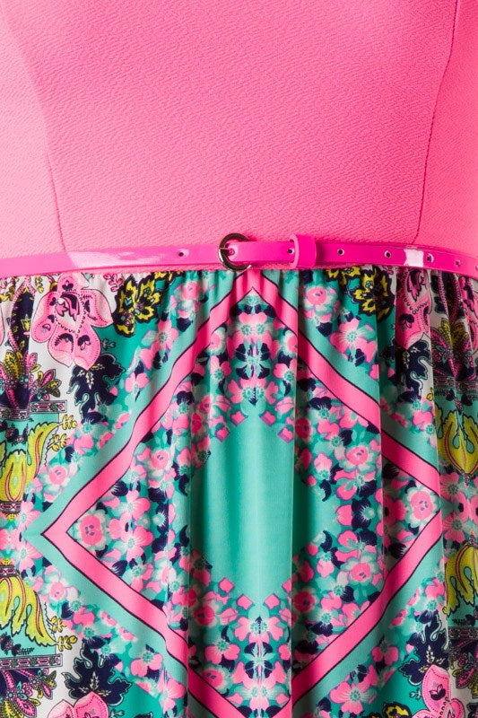 Neon Sweetheart Maxi Dress