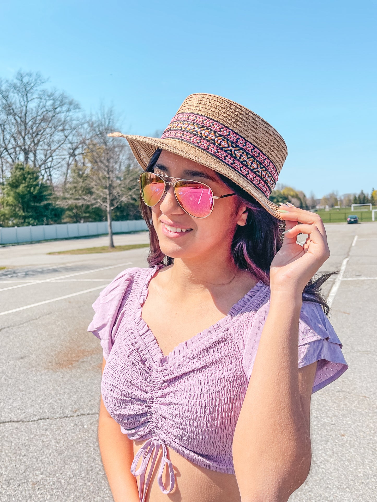 Aztec Band Boater Hat