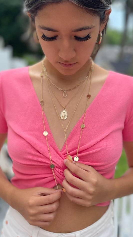 Saint Mary Gold Pendant Necklace