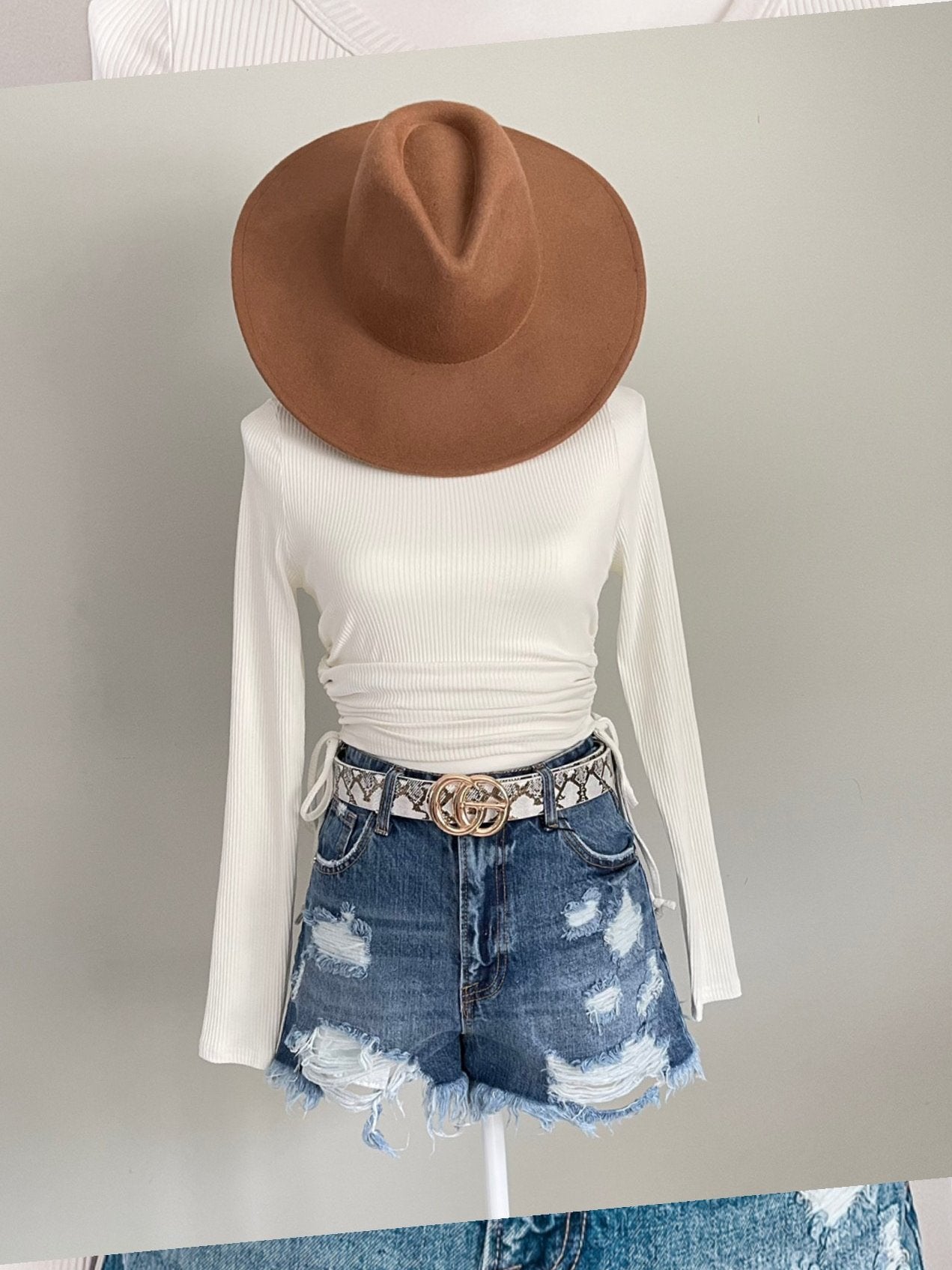 Kara Rushed Ribbed Top