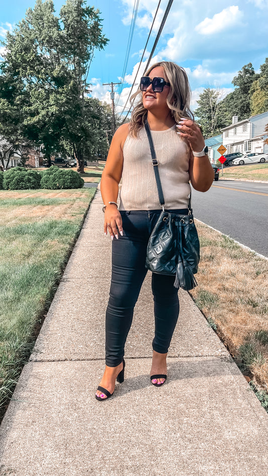 Estelle Quilted Bucket Bag