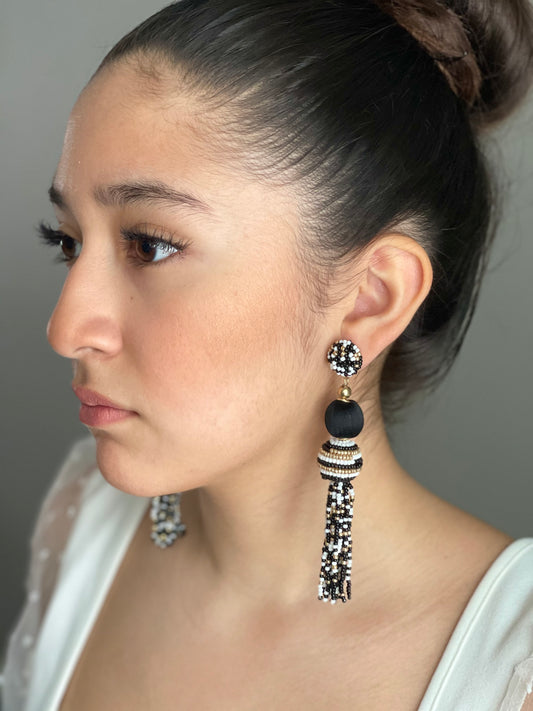 Taz Earrings-Black