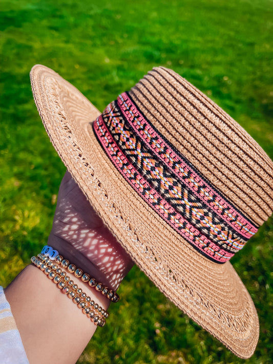 Aztec Band Boater Hat