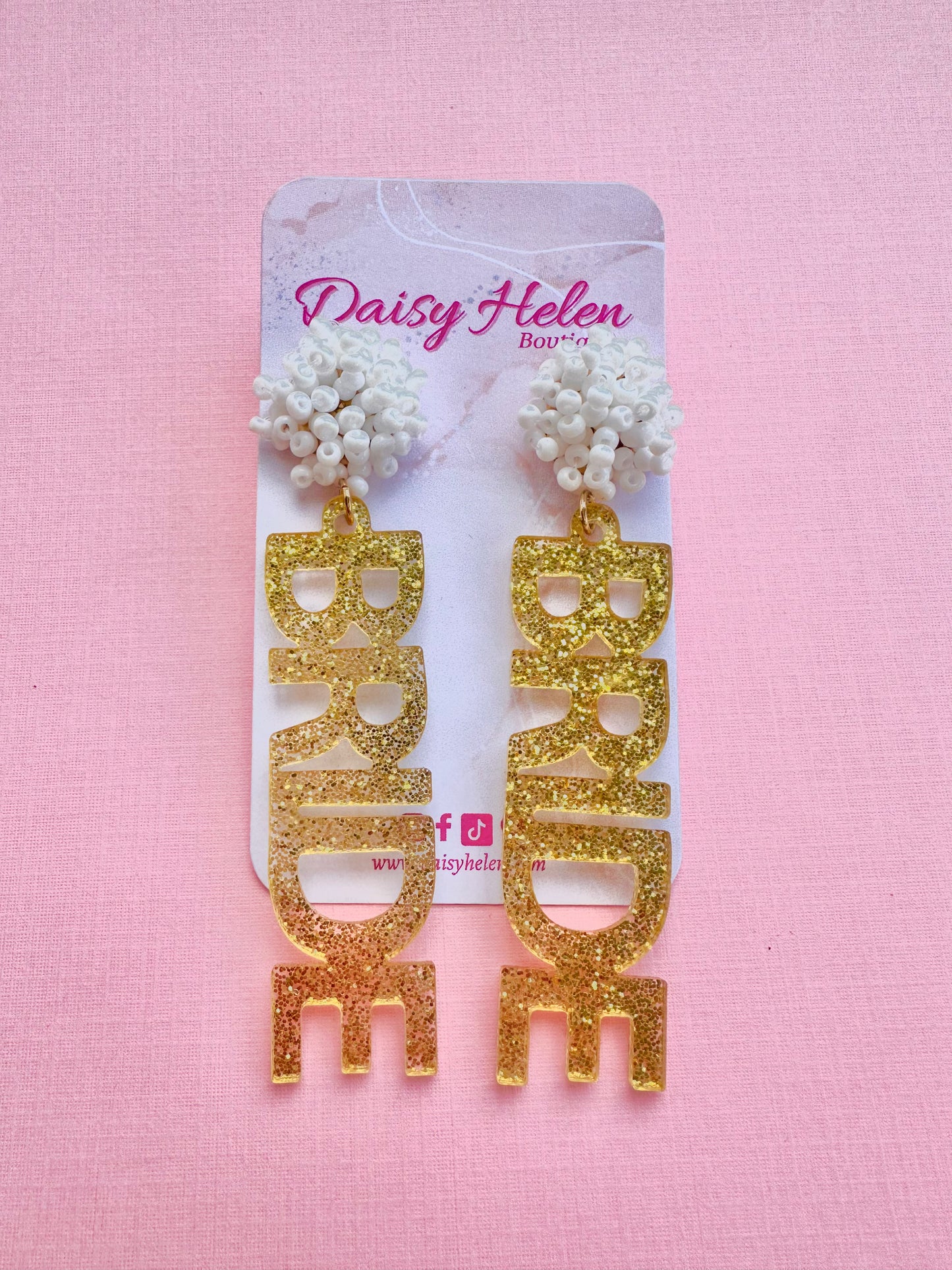 Shine Bride Glittered Earrings