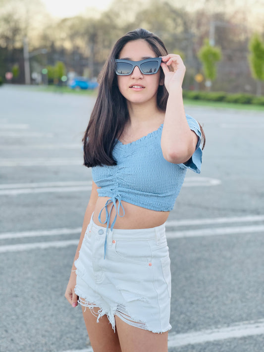 Summer Dream Crop Top - Light Blue