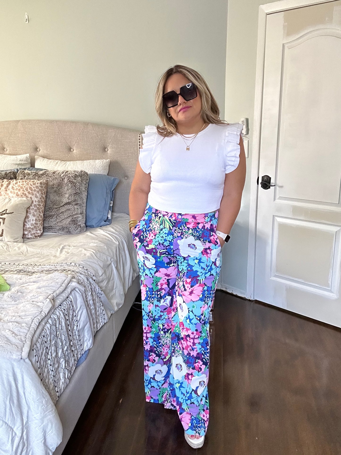 Floral Garden Wide Leg Pants