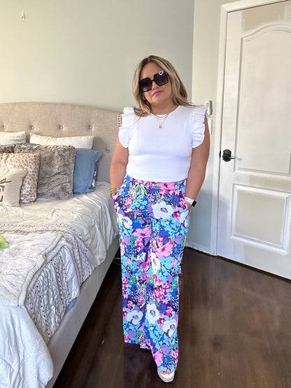 Floral Garden Wide Leg Pants