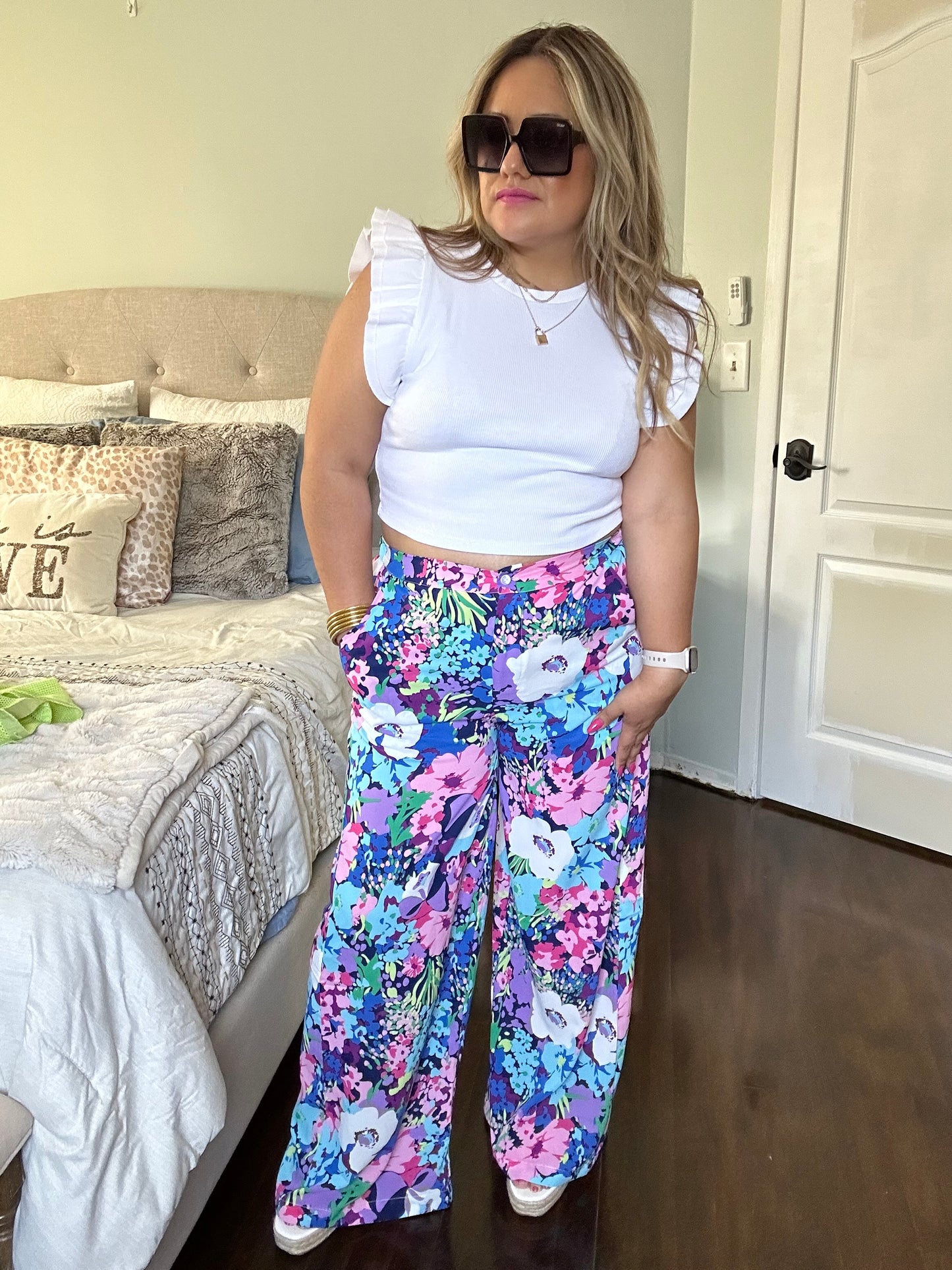 Floral Garden Wide Leg Pants