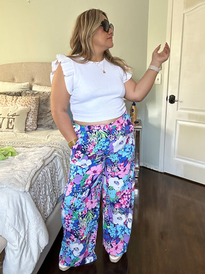 Floral Garden Wide Leg Pants