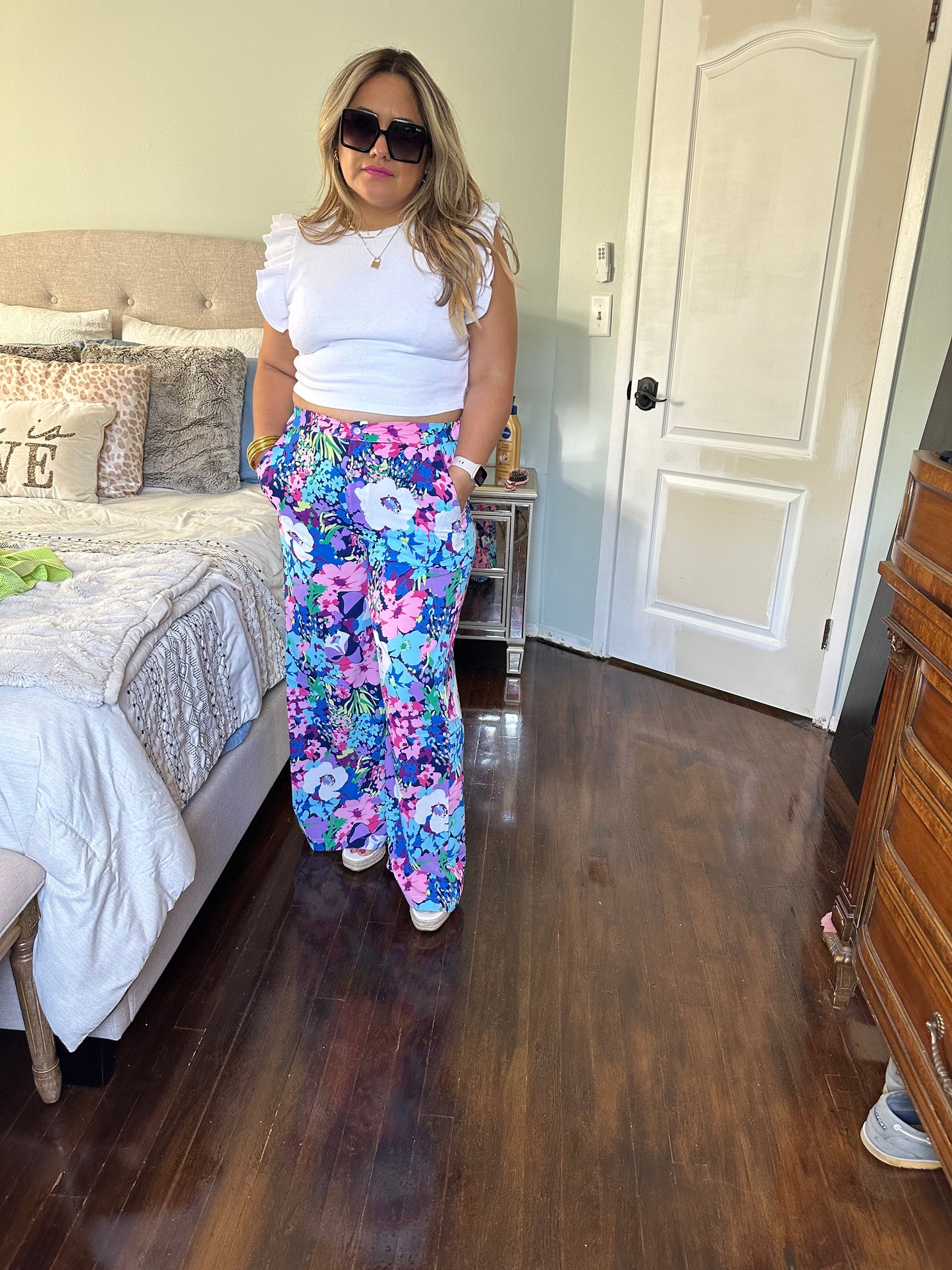 Floral Garden Wide Leg Pants