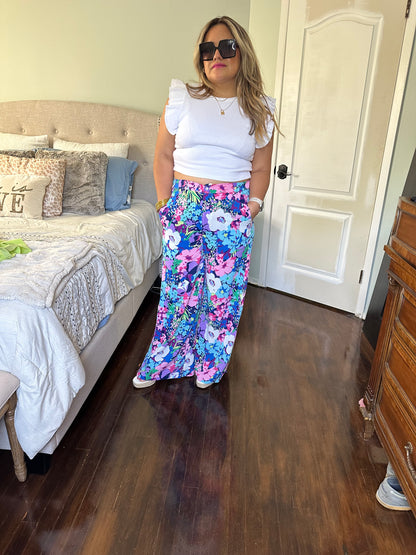 Floral Garden Wide Leg Pants