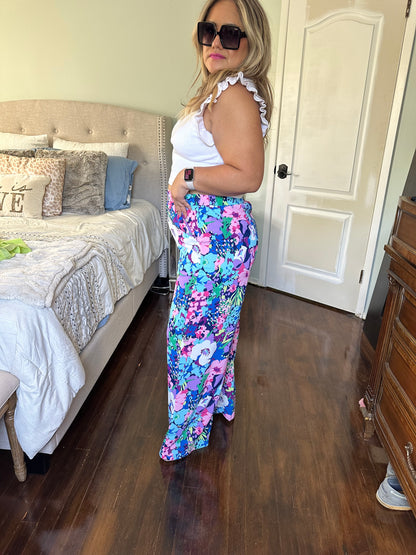 Floral Garden Wide Leg Pants