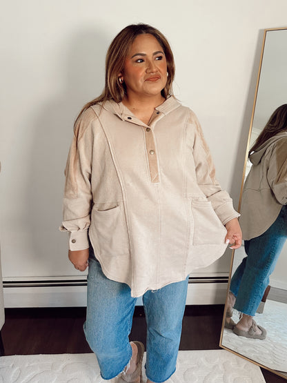 Comfort Days Oversized Pullover - Stone