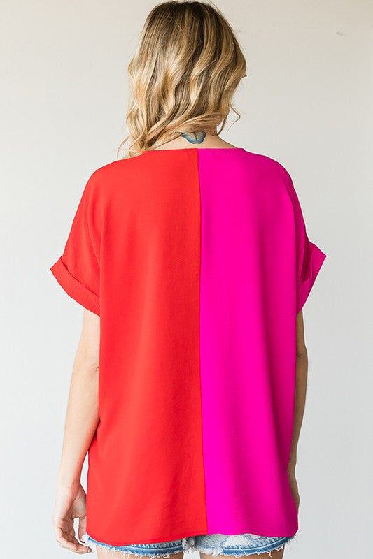 Sabrina Color Block Top