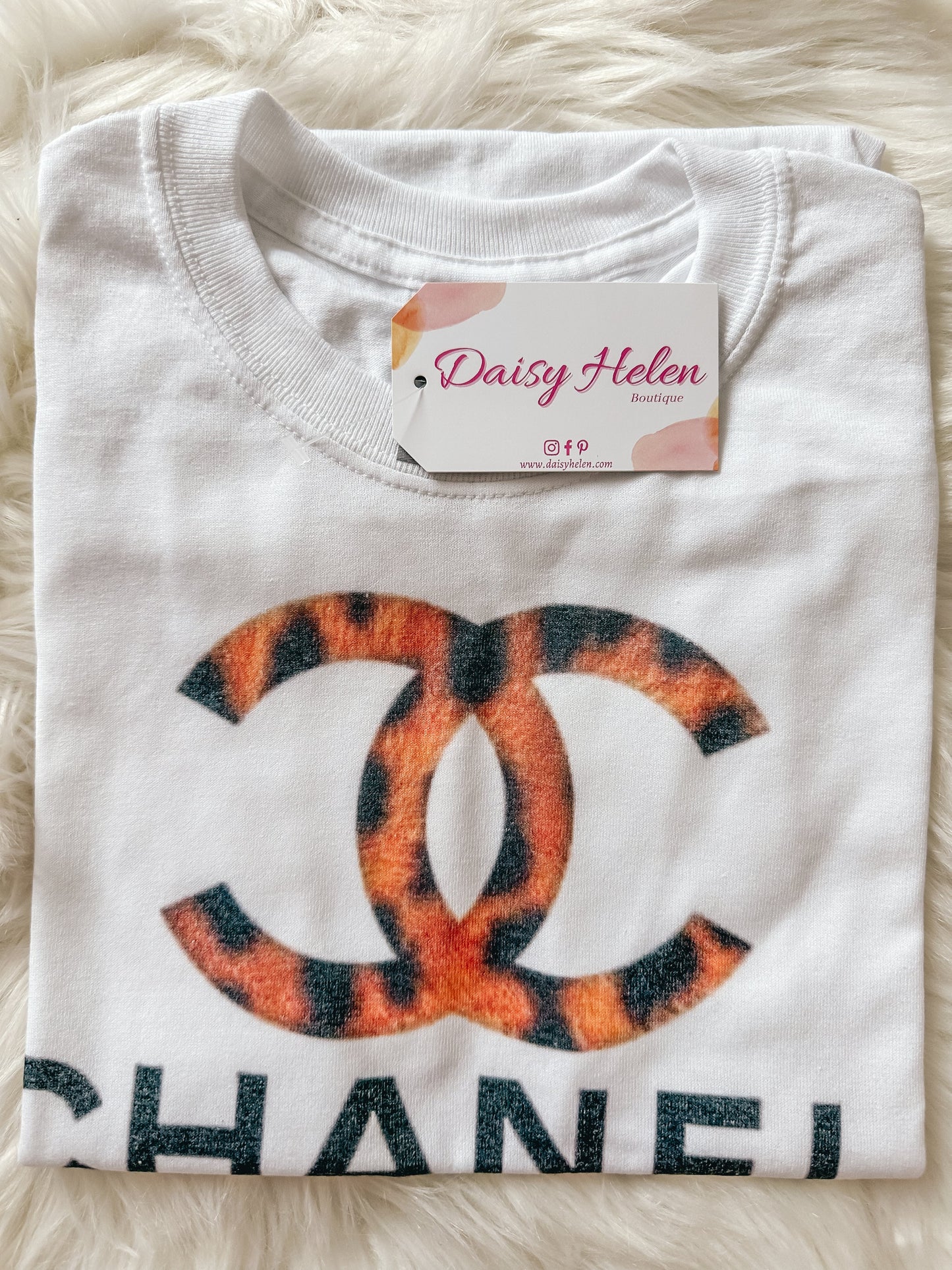 Leopard Double C Graphic Tee