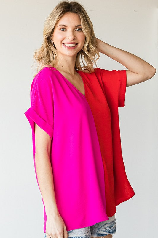 Sabrina Color Block Top