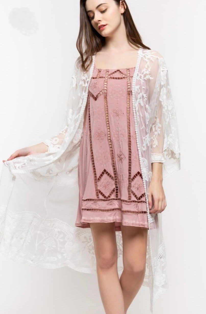 Paradise Lace Kimono Cover Up