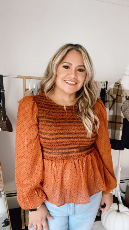 Pumpkin Picking Smocked Top