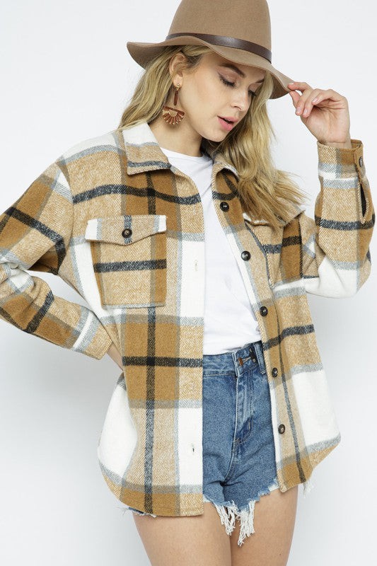 Not My Boyfriend Oversized Plaid Shacket