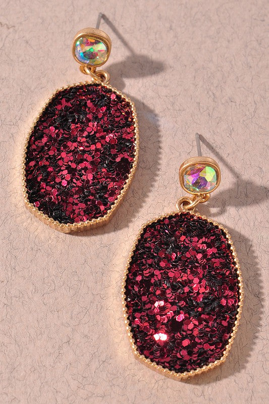 Merry And Bright Earrings - Dark Red