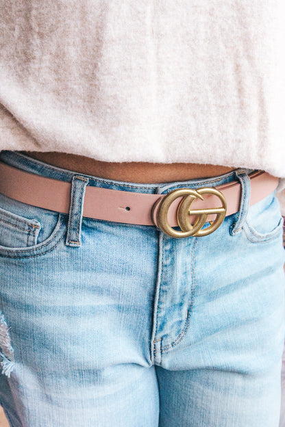 Glamorous Matte Gold Belt