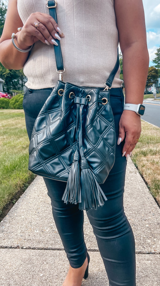 Estelle Quilted Bucket Bag